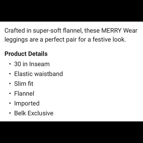 Red leggings size small, Christmas “Merry Wear”Collection - Picture 9 of 9